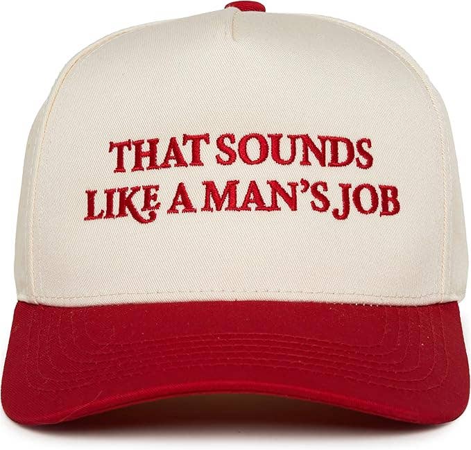 Two Tone Cap - That Sounds Like a Man's Job - Red/Beige