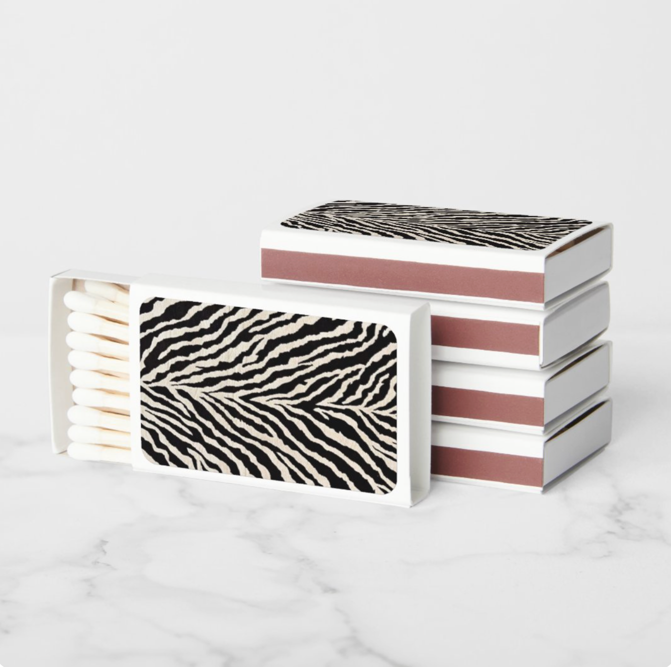 Zebra Print Match Box