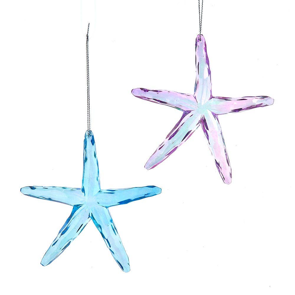 5" Acrylic Iridescent Starfish Ornament