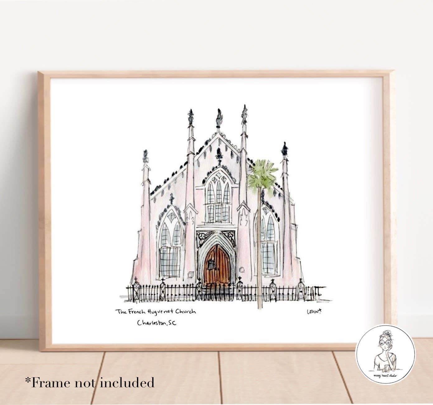 Charleston, South Carolina - French Huguenot Church. Art Print