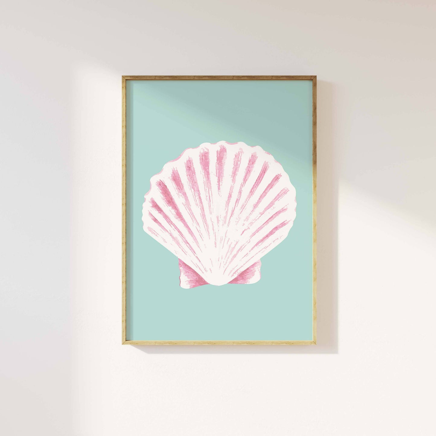 Aqua Seashell Print