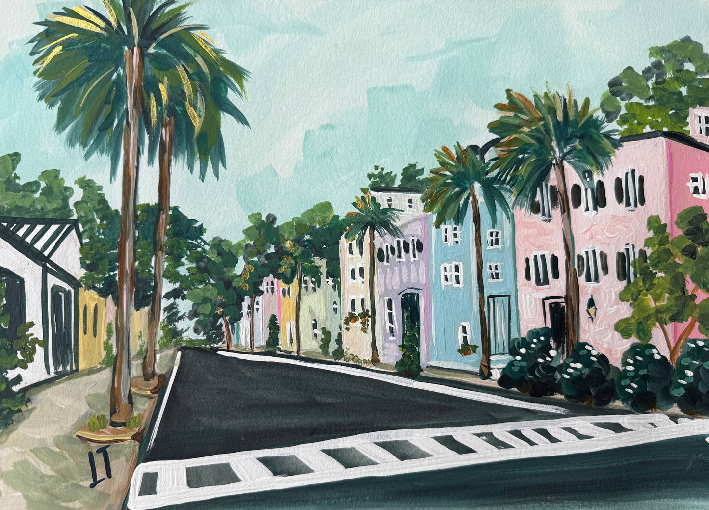 Charleston Inspired Print: The Homes Along East Bay 
