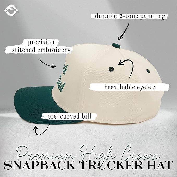 Two Tone Cap - Go Ask Your Dad - Beige/Green