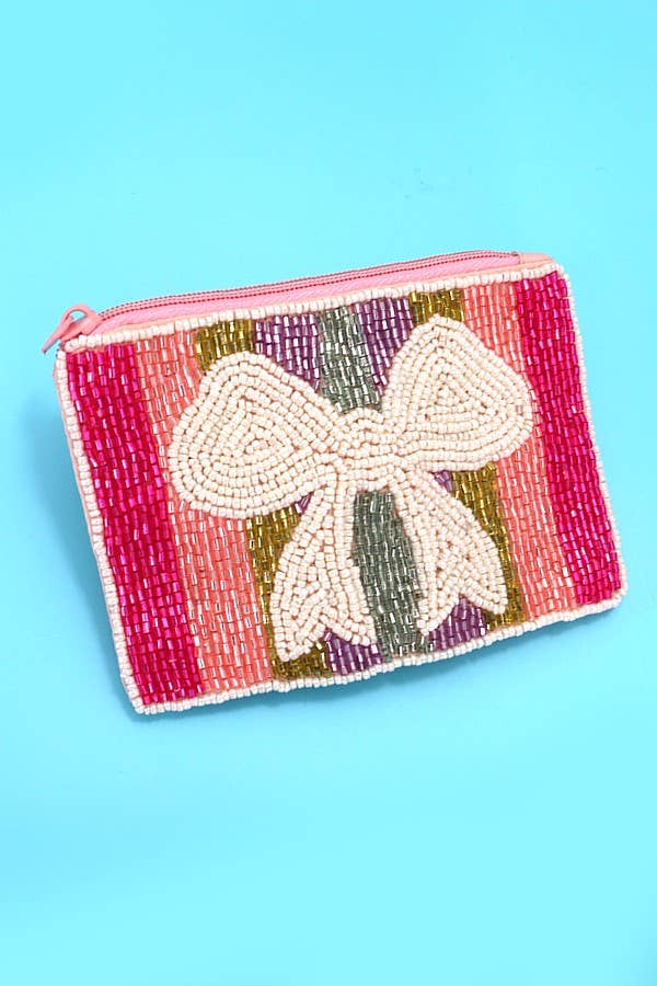 Bow Beaded Coin Purse