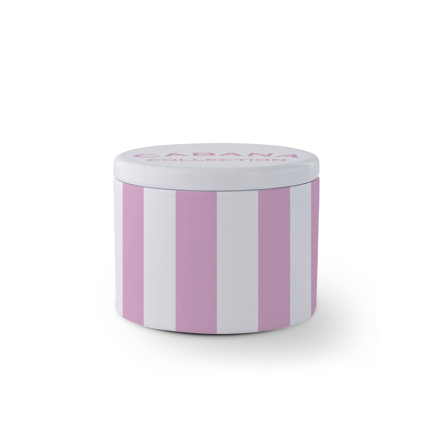 Travel Candle - Cabana Pink & White Stripe