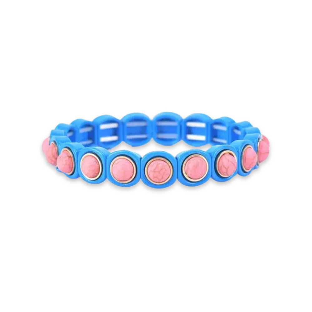Circle Enamel Tile Bracelet