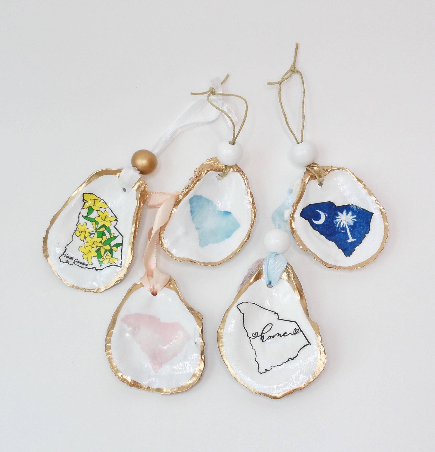 South Carolina Christmas Oyster Shell Ornaments - Gifts