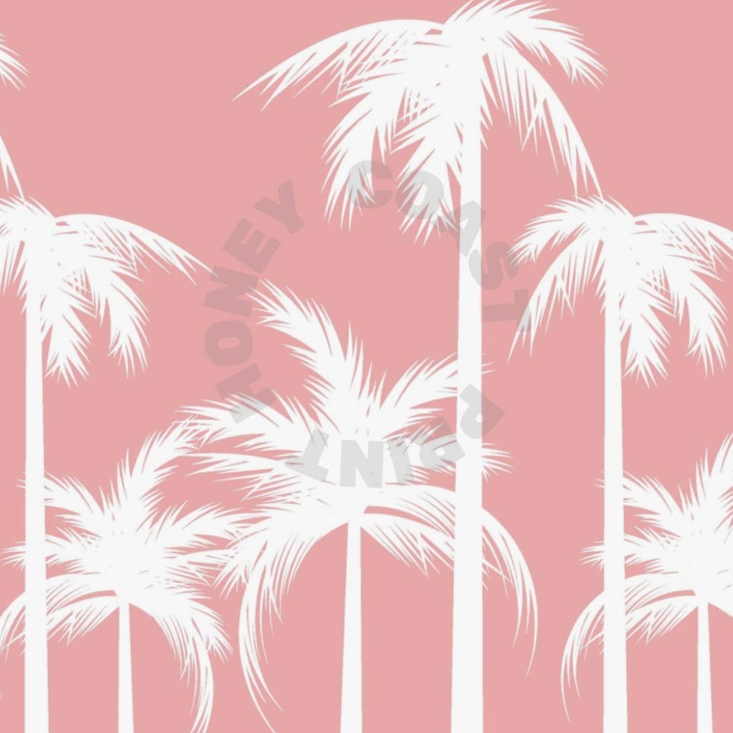 Landscape Coastal Cowgirl Pastel Palm Trees Wall Art Print