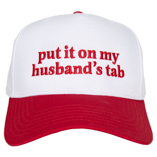 Put It On My Husband's Tab Two-Toned Vintage Hat