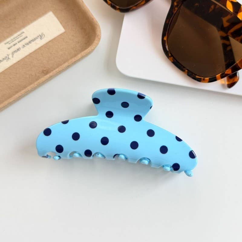 Retro Polka Dot Hair Claw