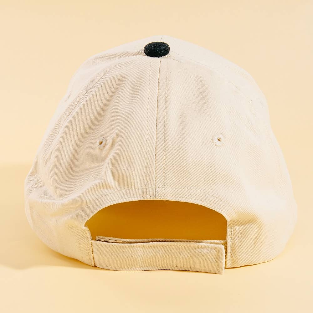 Two Tone Grumpy Embroidered Cap