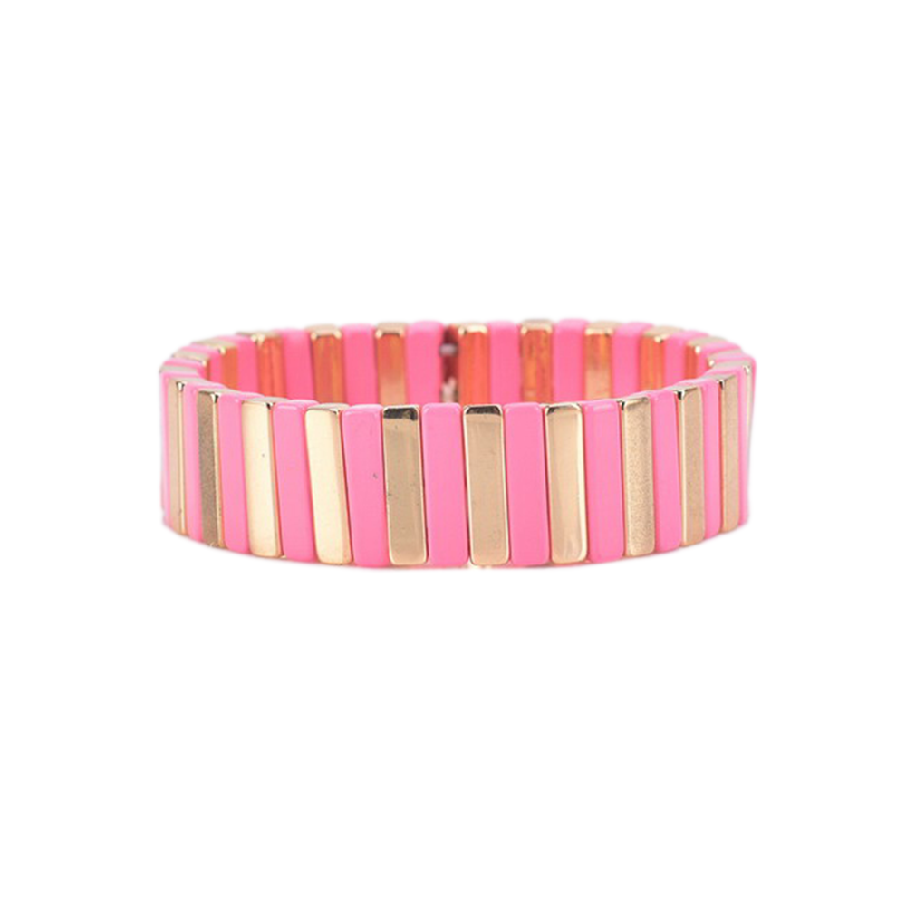 SALE - Enamel Tile Bracelet - Rectangle