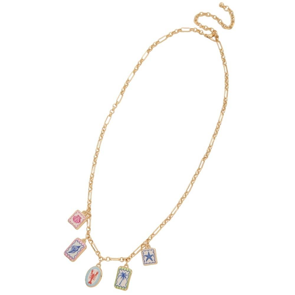 CHARM LETTER PENDANT NECKLACE