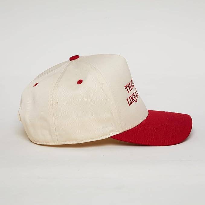 Two Tone Cap - That Sounds Like a Man's Job - Red/Beige