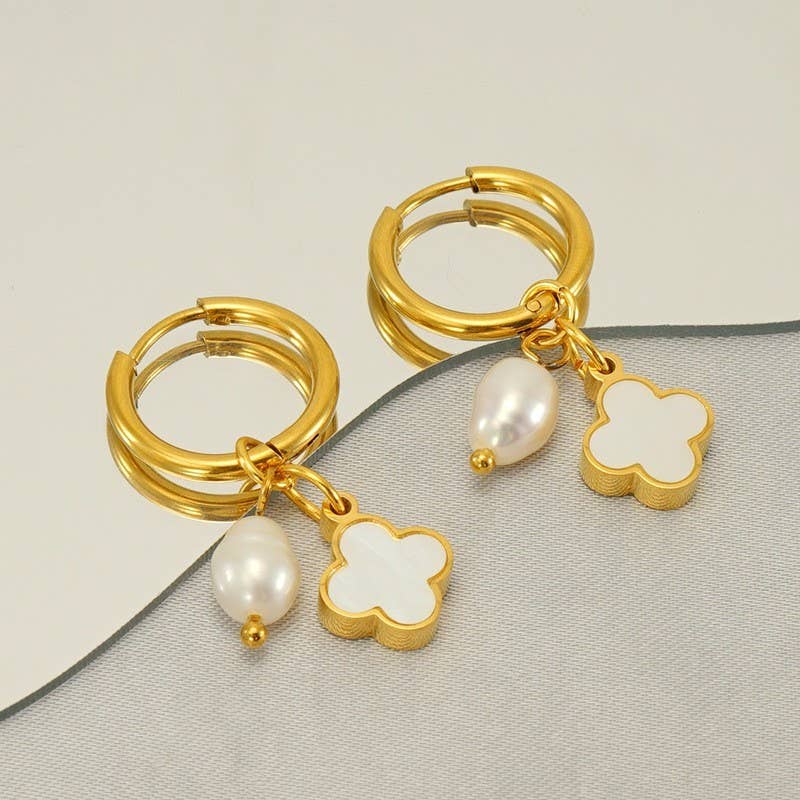18K Stainless Steel Tarnish Free Waterproof Hoop