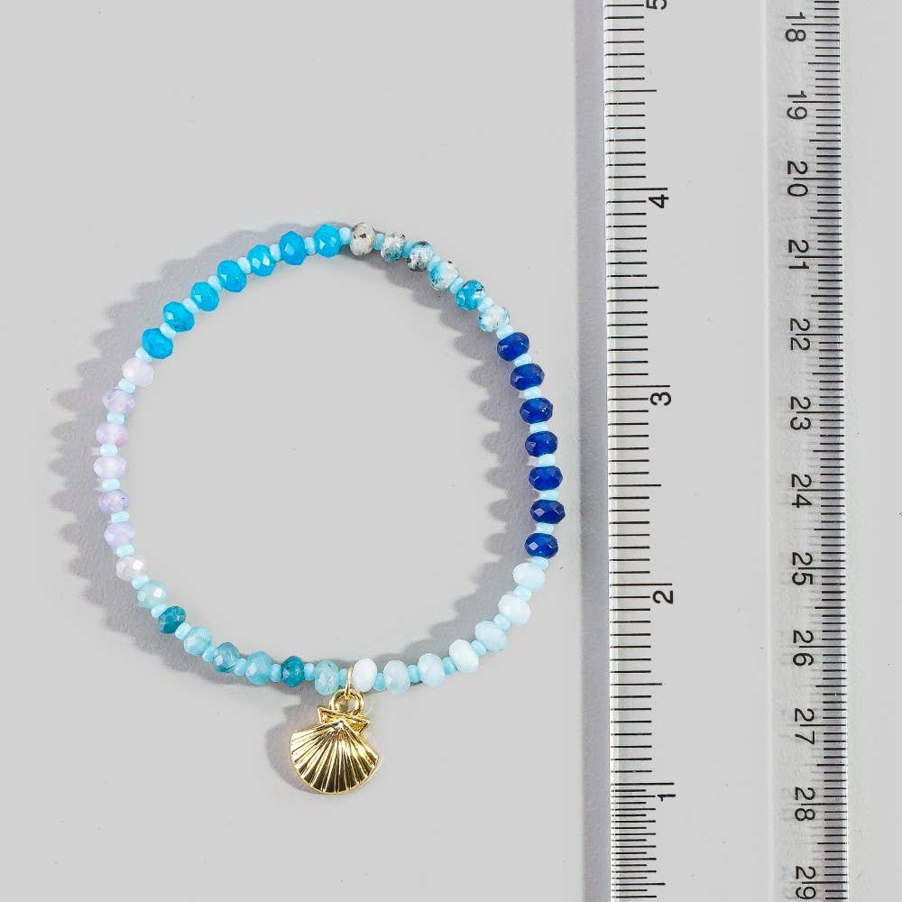 Seashell Charm Beaded Bracelet