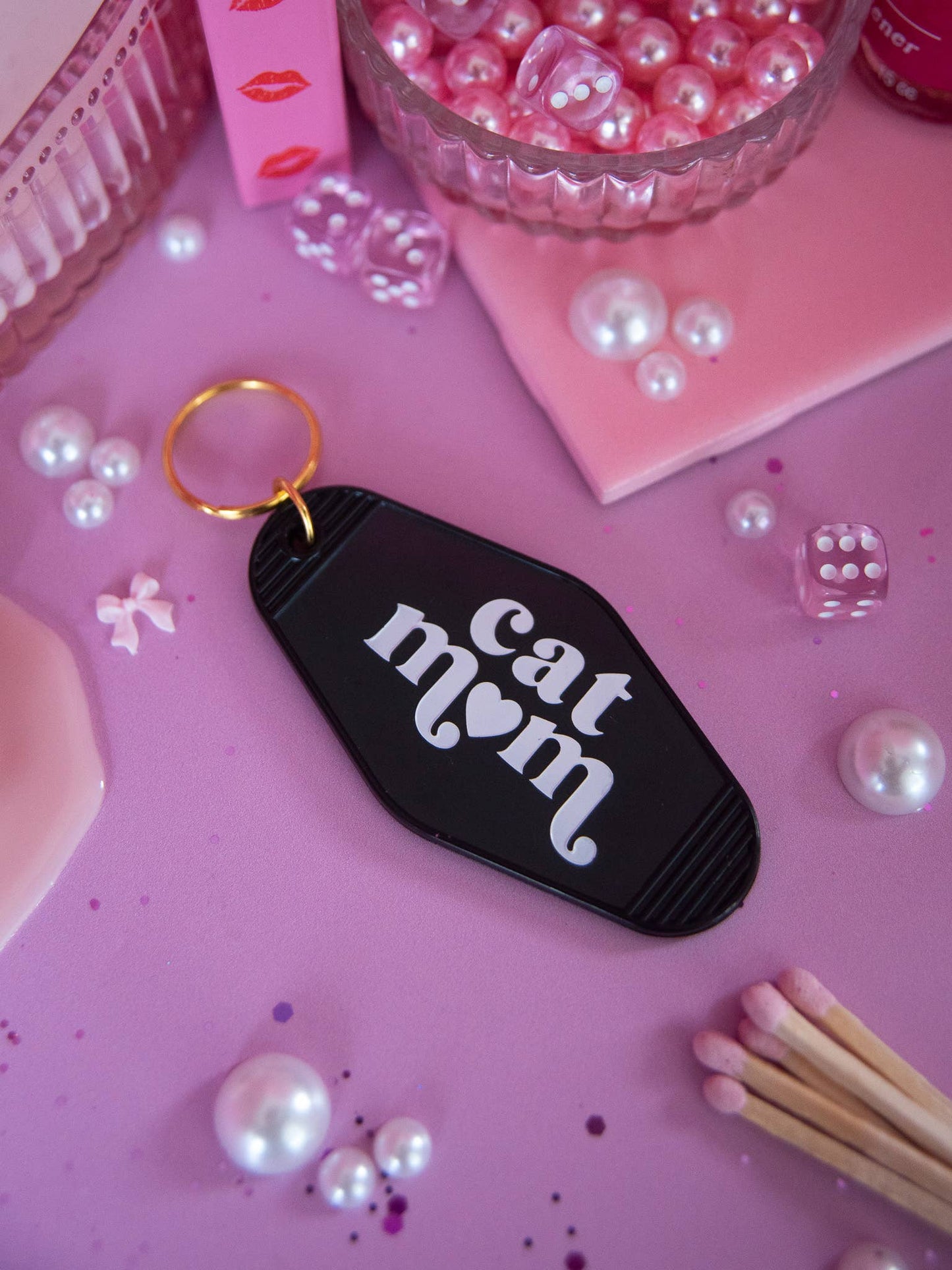 Cat Mom Keychain