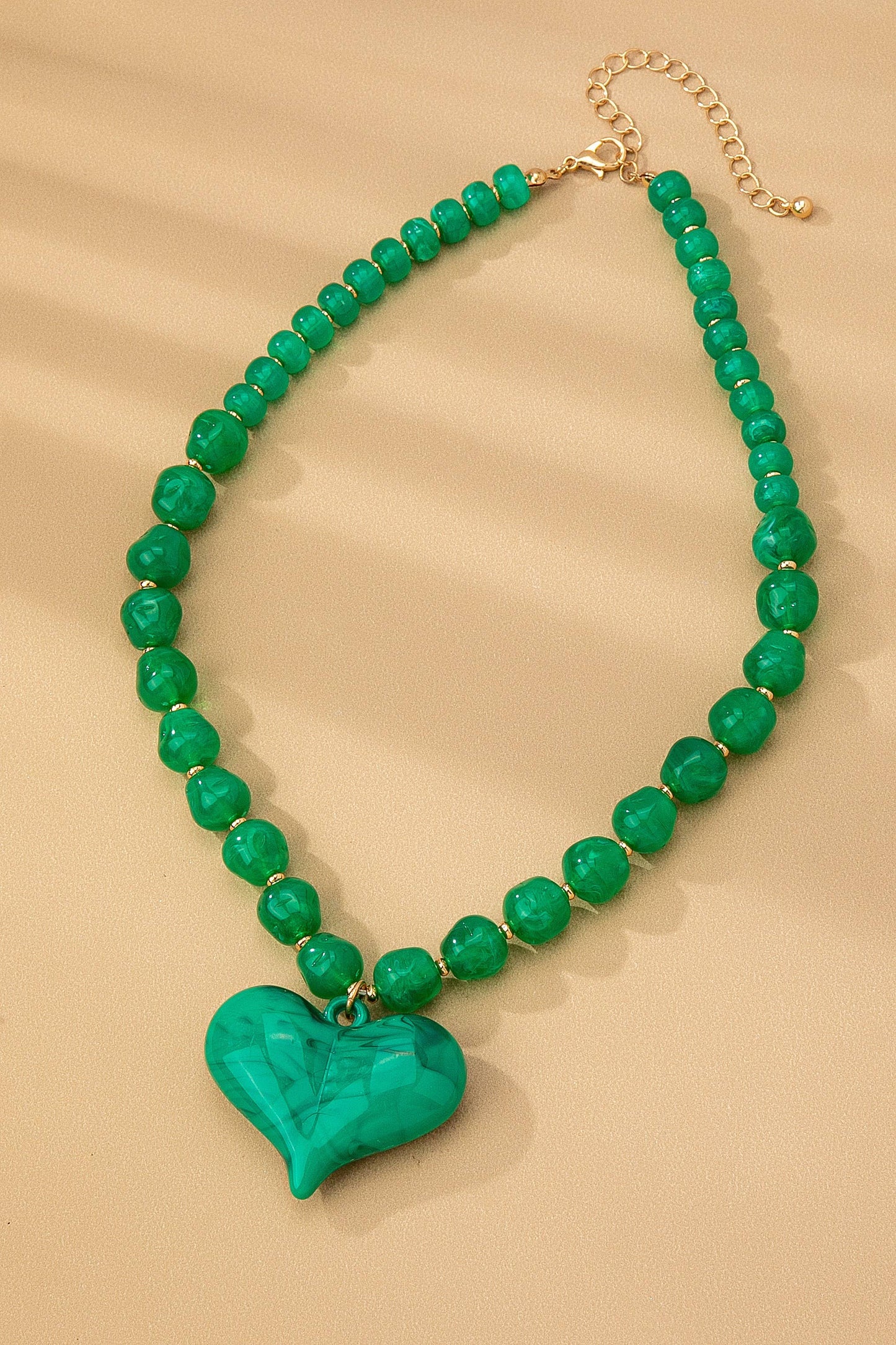 Handmade Chunky Beaded Charm Necklace
