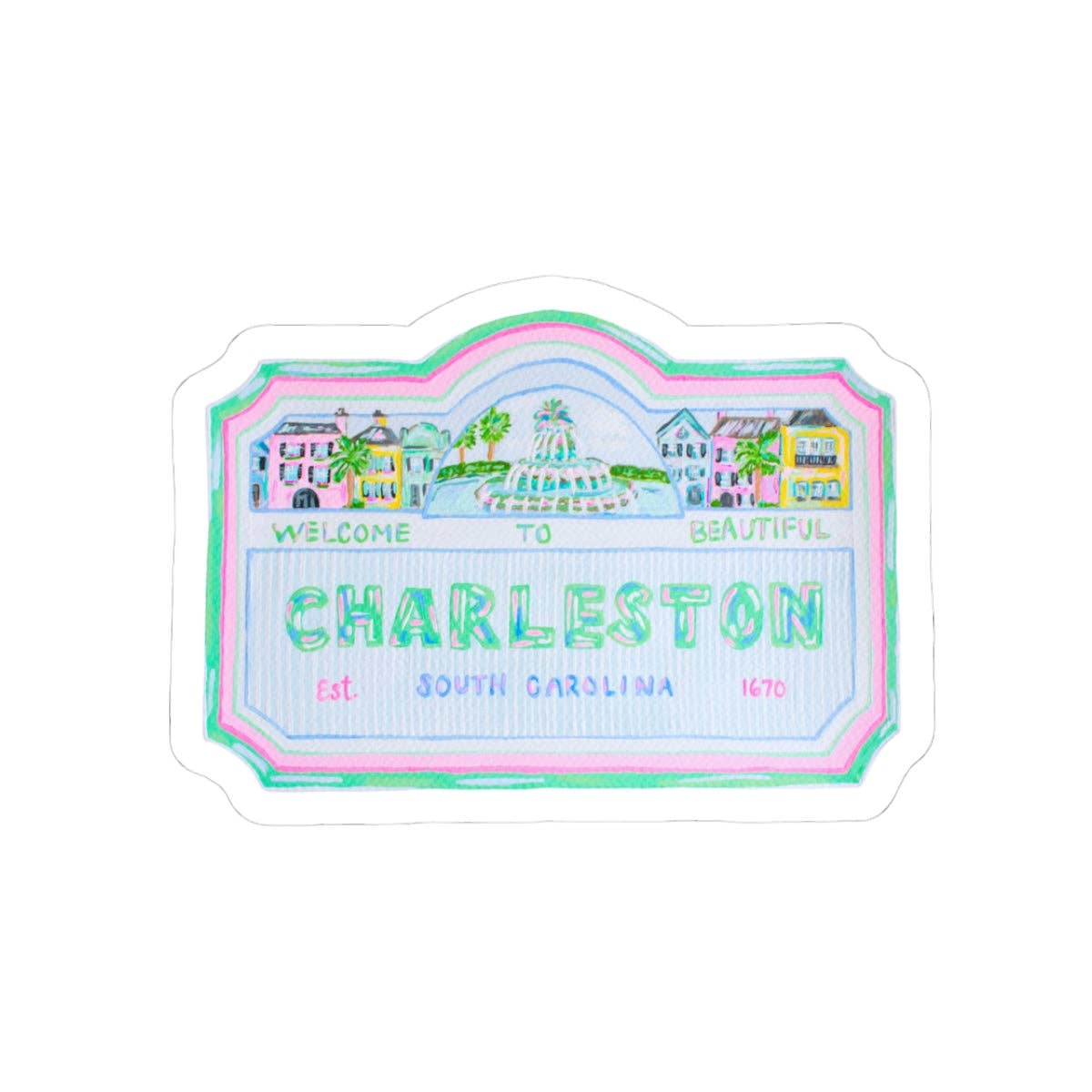 Charleston Sign Sticker