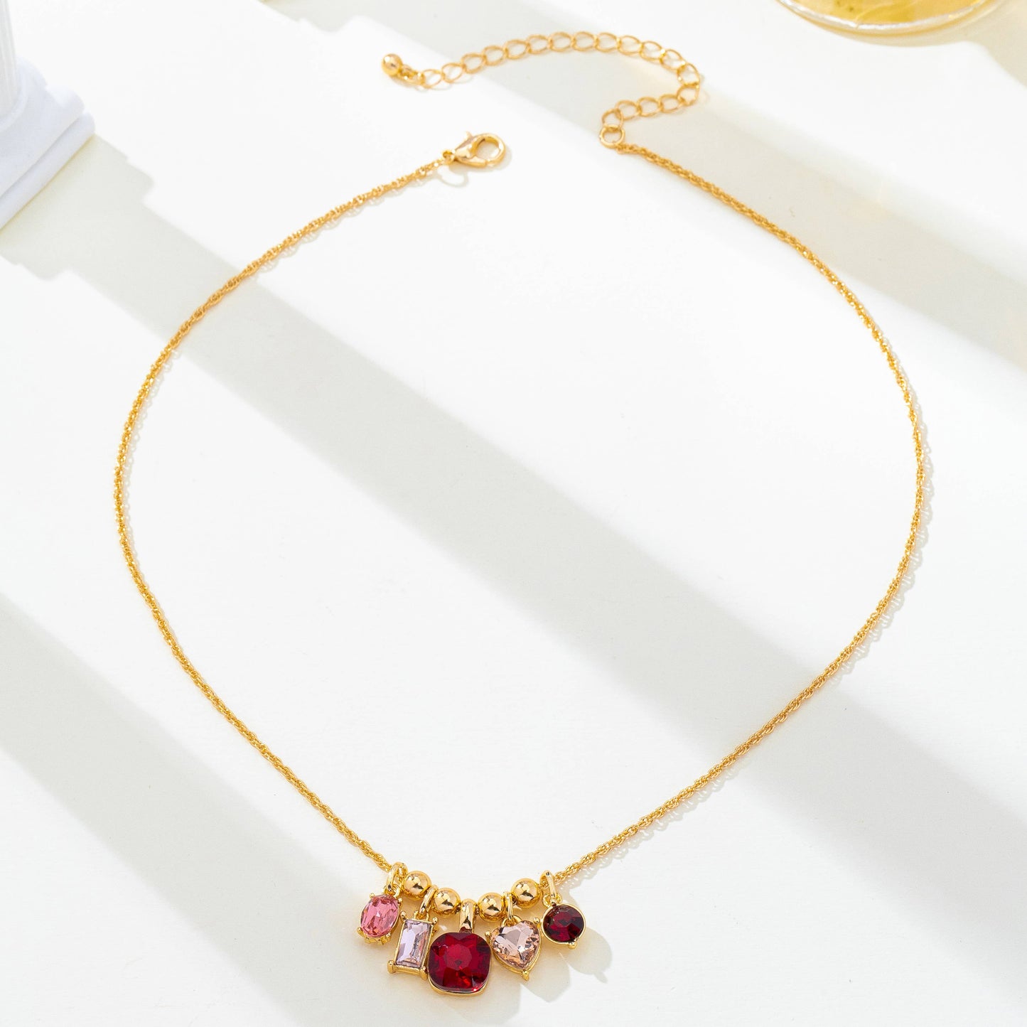 Multicolor Crystal Cluster Charm Pendant Necklace | 80N93296