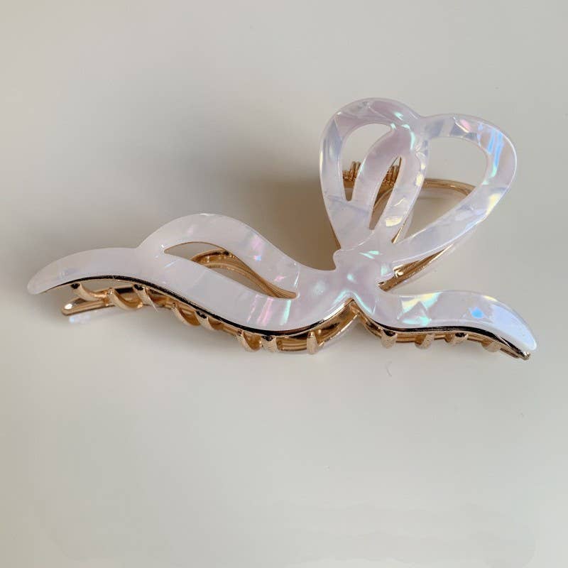 Tolie Pattern Bow Claw Clip