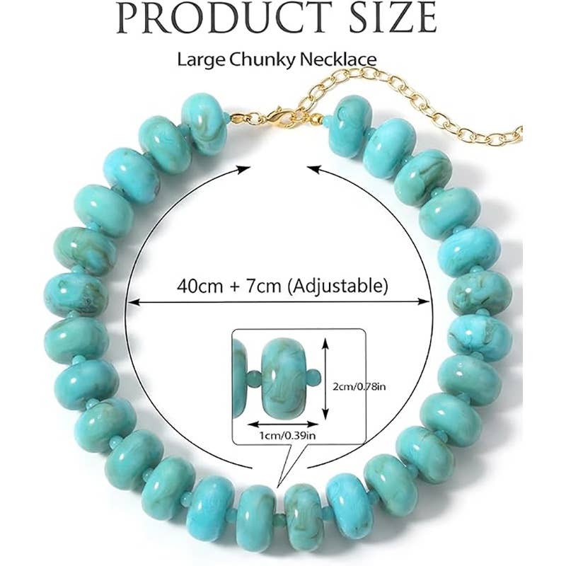 Handmade Abacus Bead Necklace Adjustable Women Daily Jewelry