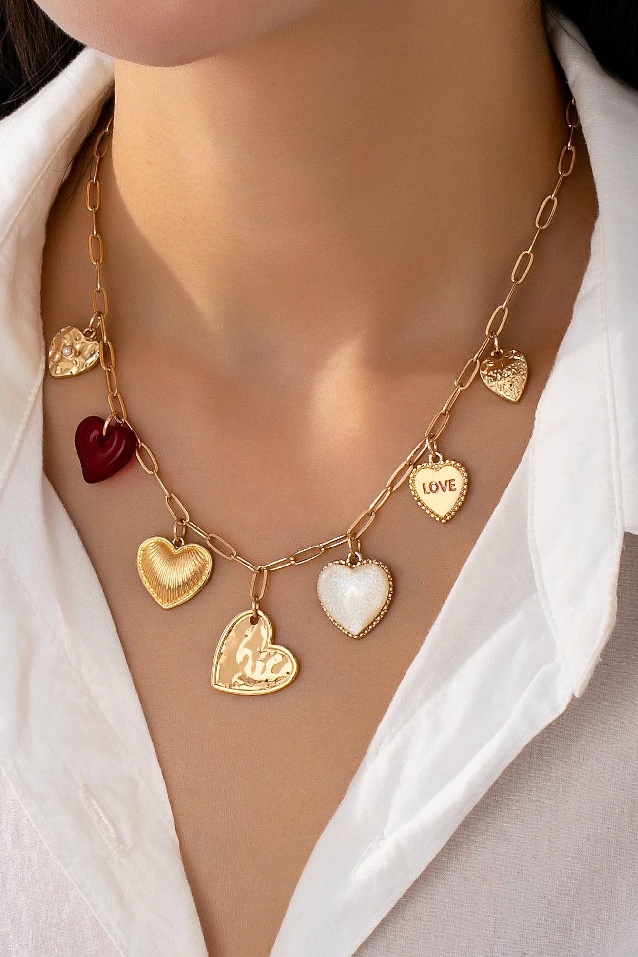 Heart Love Charm Necklace