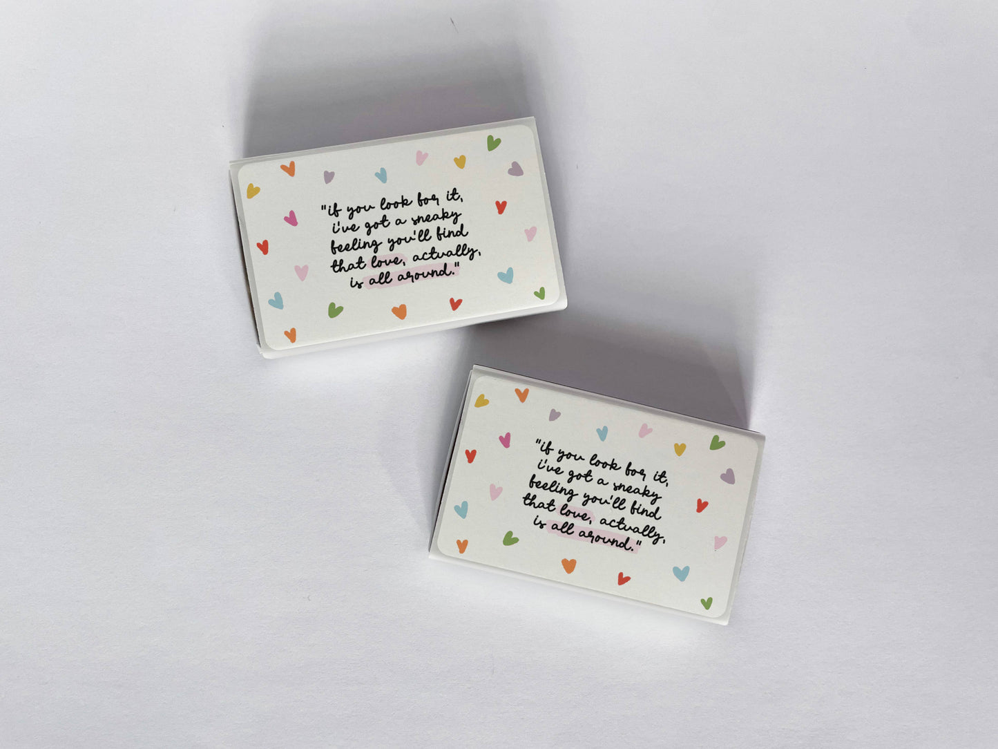 Love is All Around Hearts Matchbook