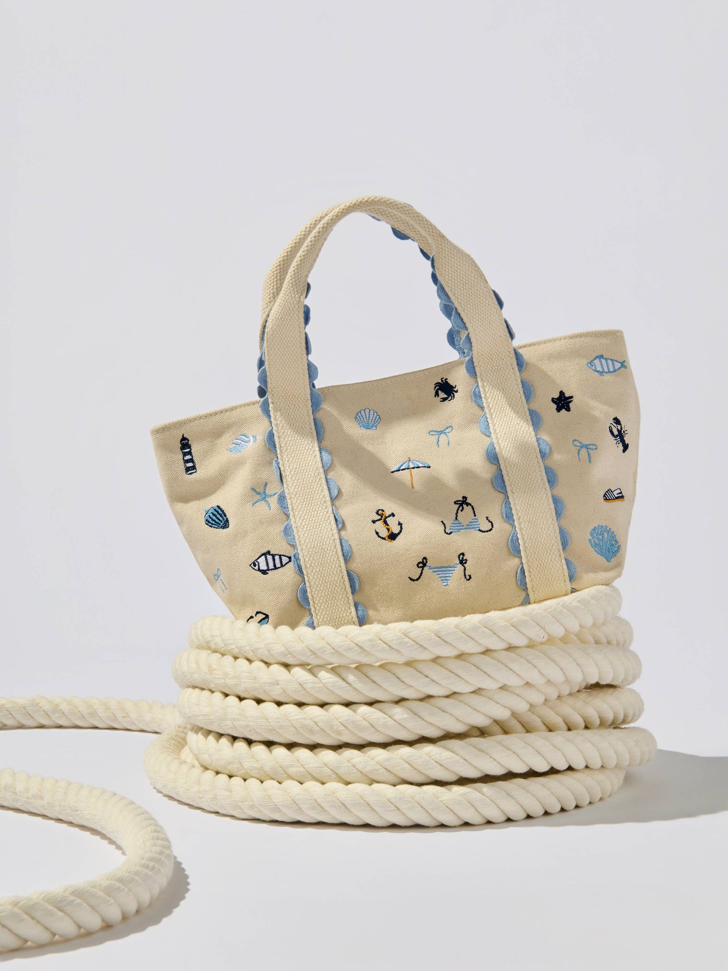 COASTAL ICONS MINI TOTE,NATURAL